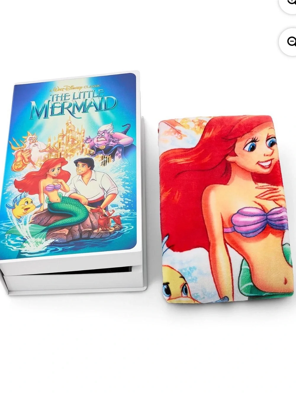 Disney Little Mermaid VHS Boxed Touch Throw Blanket